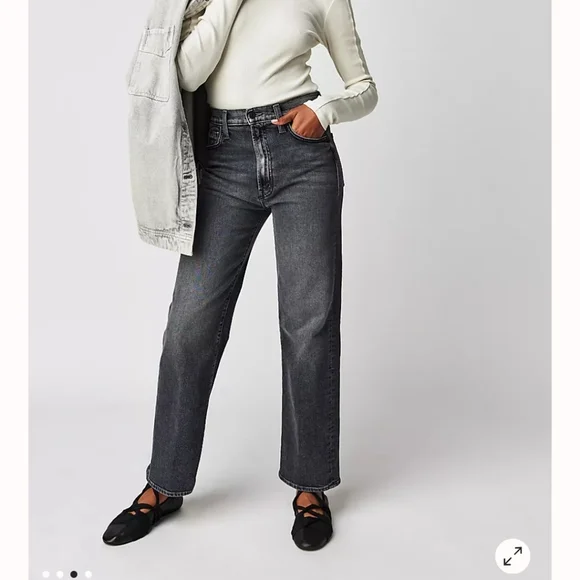 NWT Mother Superior the Rambler Zip Flood black denim jeans size 33 - Picture 11 of 12